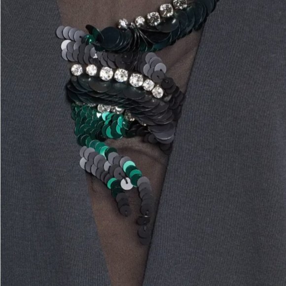 3.1 Philip Lim muscle tee w/embellished sheer insets - Picture 2 of 5